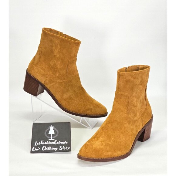 NWOB J Crew Women’s Golden Brandy Suede 2” Block Heel Booties Size 9 1837 - Picture 5 of 16